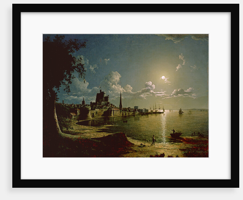 Moonlight Scene, Southampton, 1820 by Sebastian Pether