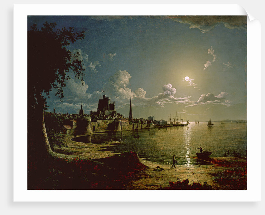 Moonlight Scene, Southampton, 1820 by Sebastian Pether