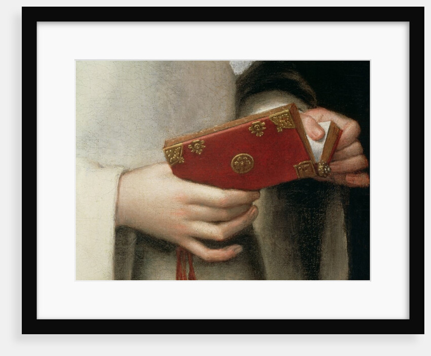 Portrait of the Artist's Sister in the Garb of a Nun, detail of her prayer book by Sofonisba Anguissola