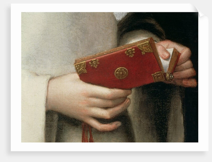 Portrait of the Artist's Sister in the Garb of a Nun, detail of her prayer book by Sofonisba Anguissola