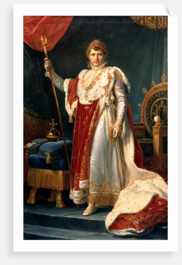 Napoleon Bonaparte in his coronation rob, c.1804 by Francois Pascal Simon Baron Gerard