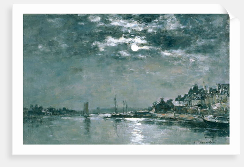 Moonlit Seascape by Eugene Louis Boudin