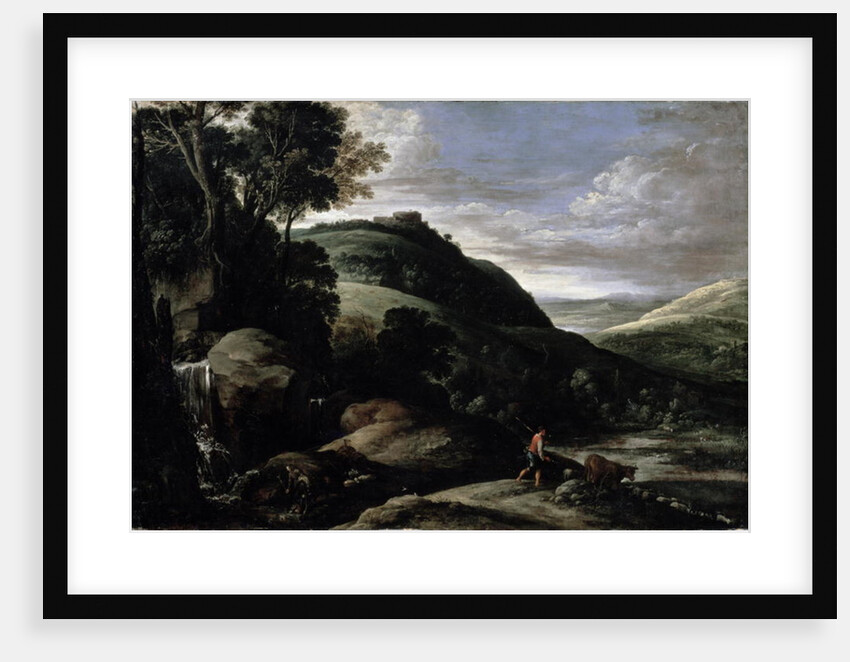 Hilly landscape by Paul Brill or Bril