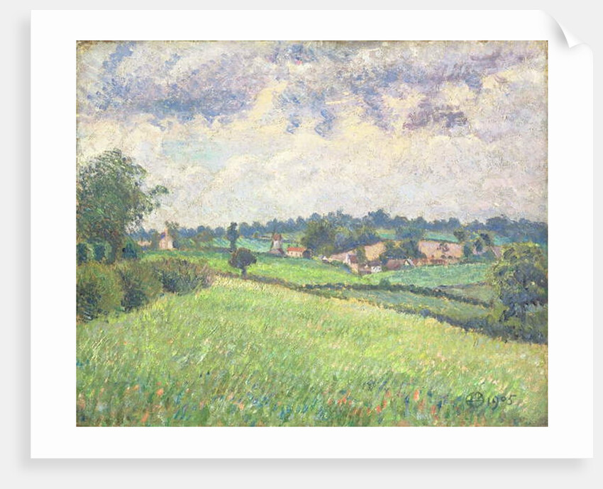 Grey Weather, Finchingfield, 1905 by Lucien Pissarro