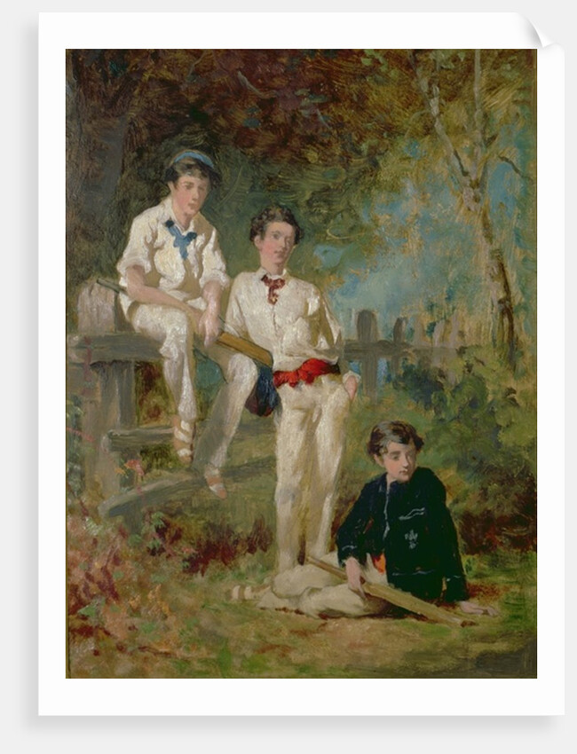 Three Young Cricketers, c.1883 by George Elgar Hicks