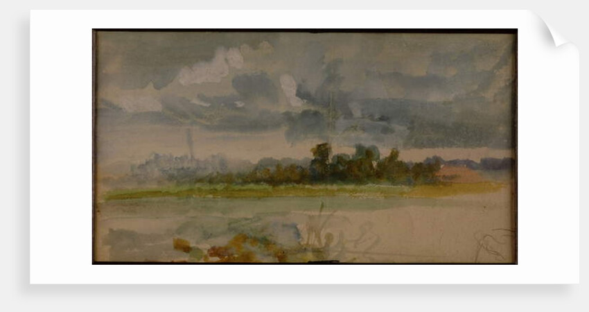 One of the 'Three Landscape Sketches' by Hubert von Herkomer