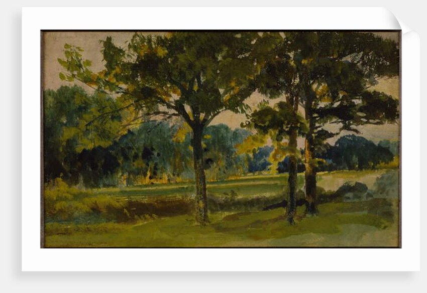 One of the 'Three Landscape Sketches' by Hubert von Herkomer