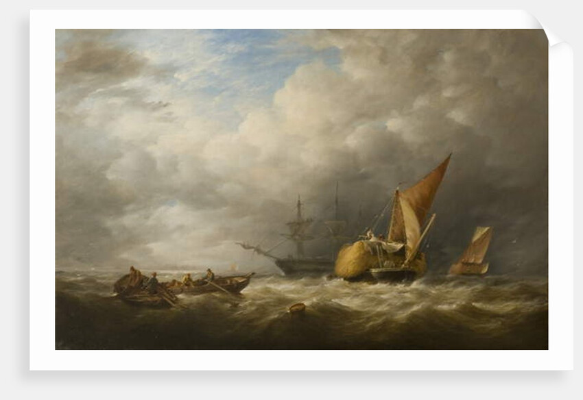 Hay Barges in the Thames Estuary by Alfred Herbert