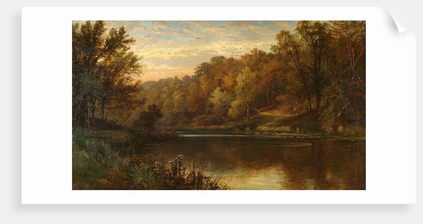 Swanbourne Lake Autumn, Arundel Park Sunset, 1883 by Alfred Augustus Glendening