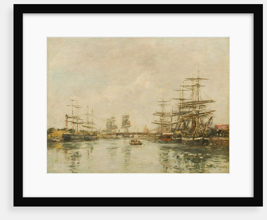 Port d'Honfleur by Eugene Louis Boudin