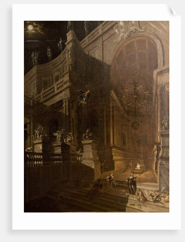 Architectural Fantasy with Figures by Stefano Orlandi