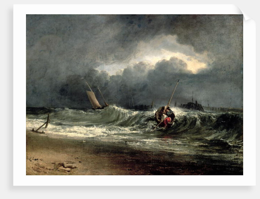 Fishermen upon a lee-shore in squally weather by Joseph Mallord William Turner