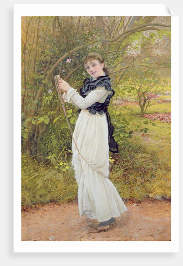 Skipping, portrait of the artist's daughter, Barbara, 1877 by Edward Killingworth Johnson