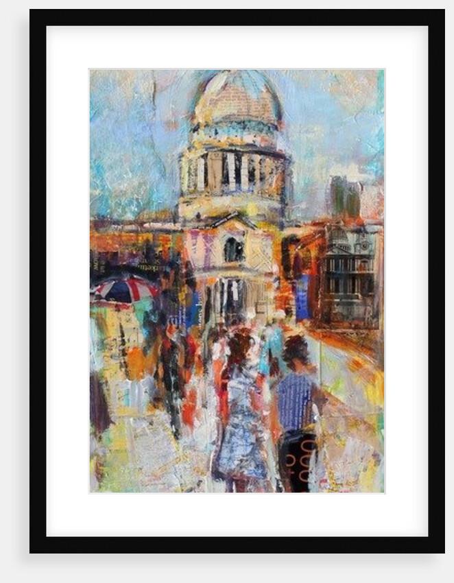 St Paul's from the Millennium Bridge, 2014 by Sylvia Paul