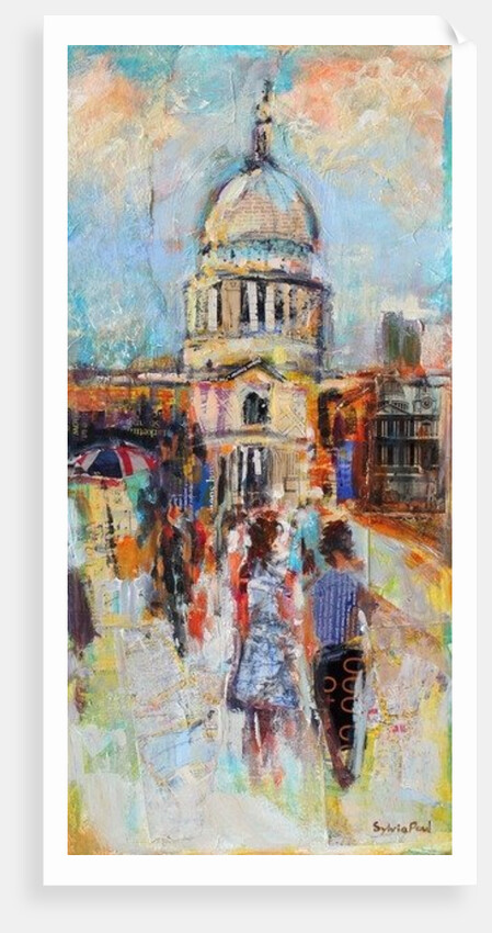 St Paul's from the Millennium Bridge, 2014 by Sylvia Paul