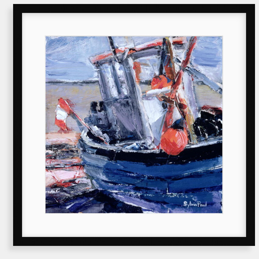 Boat with Red Buoy by Sylvia Paul