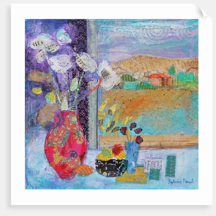 Flowers in the Window 2014 by Sylvia Paul