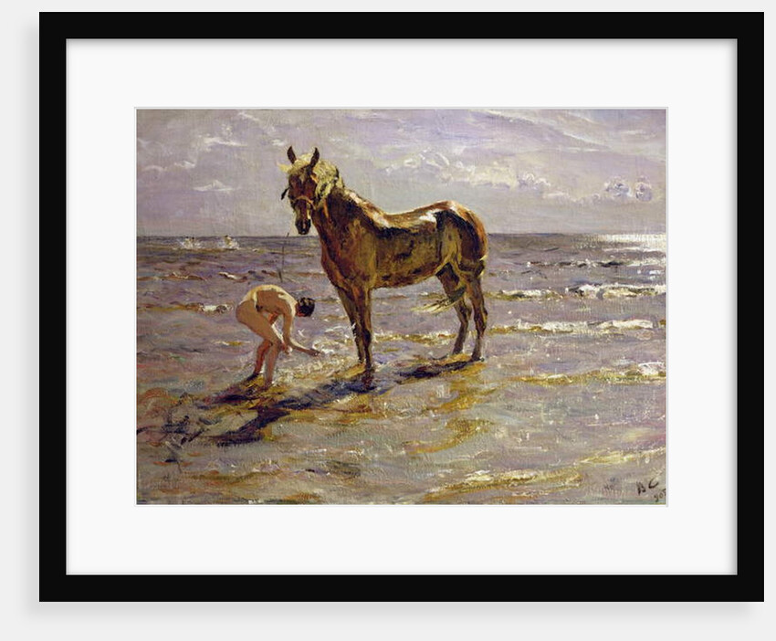 Bathing a Horse, 1905 by Valentin Aleksandrovich Serov