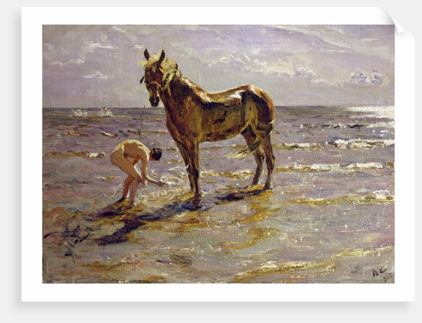 Bathing a Horse, 1905 by Valentin Aleksandrovich Serov