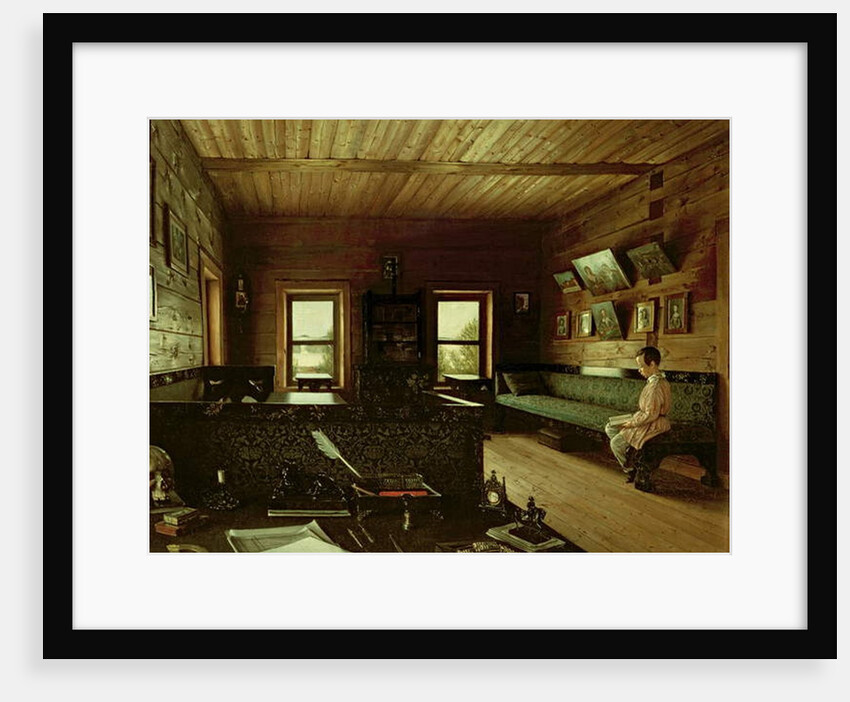 The Study in the House of Nikolai Milyukov at Ostrovky, 1844 by Grigori Vasilievich Soroka