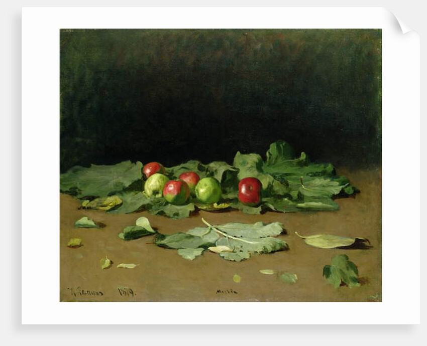 Still Life of Apples and Leaves, 1879 by Ilya Efimovich Repin