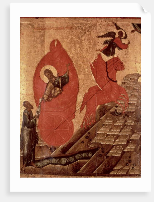 The Ascension of Elijah, icon, Pskov School, c.1650 by School Russian