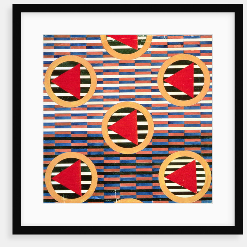 Red Triangles in Circles by Lyubov Sergeevna Popova