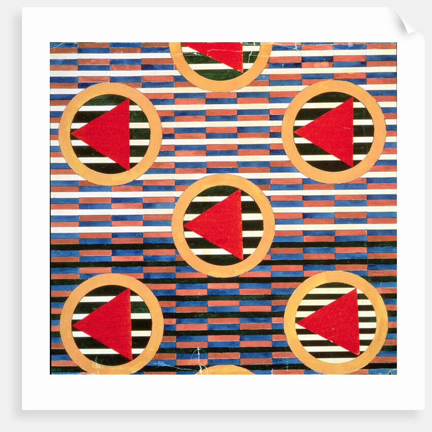 Red Triangles in Circles by Lyubov Sergeevna Popova