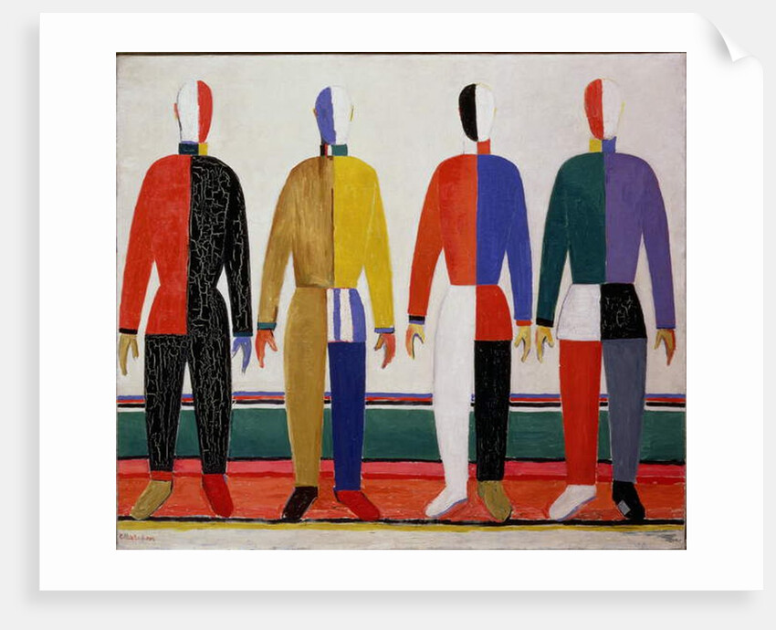 Sportsmen, or Suprematism in Sportsmen's Contours, 1928-32 by Kazimir Severinovich Malevich
