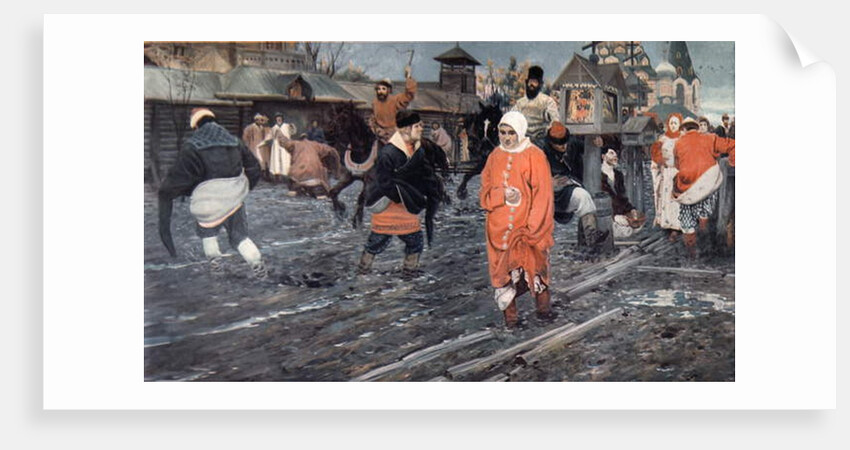 A Seventeenth Century Moscow Street on a Holiday, 1895 by Andrei Petrovich Ryabushkin