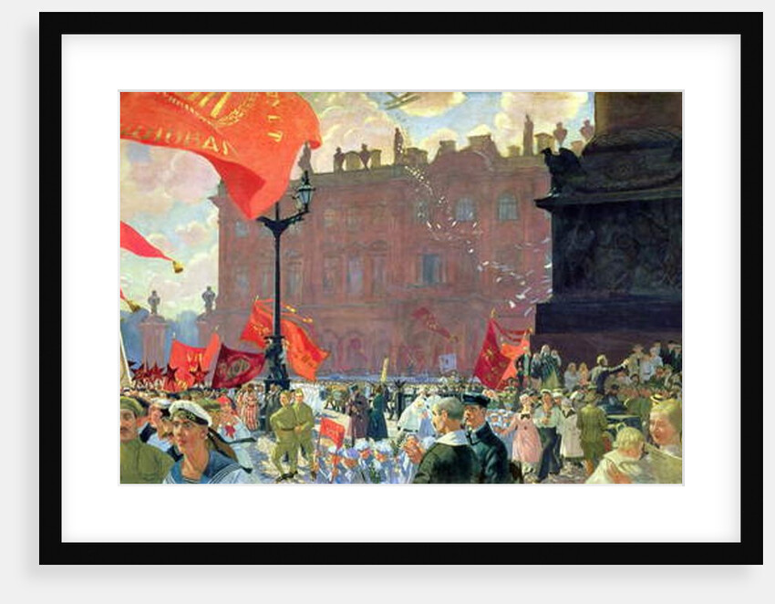 Festivities Marking the Opening of the Second Congress of the Comintern and Demonstration on Uritsky Square in Petrograd on July 19th 1920, 1921 by Boris Mikhailovich Kustodiev