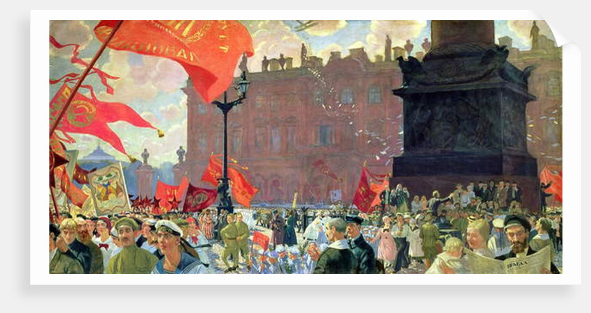 Festivities Marking the Opening of the Second Congress of the Comintern and Demonstration on Uritsky Square in Petrograd on July 19th 1920, 1921 by Boris Mikhailovich Kustodiev