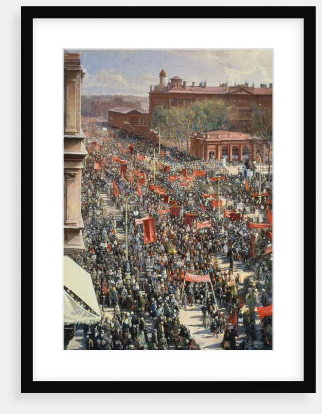 Demonstration on the October 25th Avenue by Isaak Israilevich Brodsky