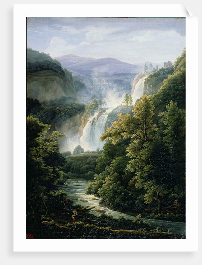 The Caduta delle Marmore Waterfall on the River Velino, 1819 by Fedor Mikhailovich Matveev