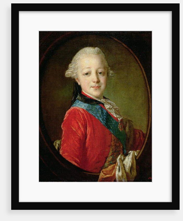 Portrait of Pavel Petrovich 1761 by Fedor Stepanovich Rokotov