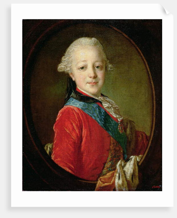 Portrait of Pavel Petrovich 1761 by Fedor Stepanovich Rokotov