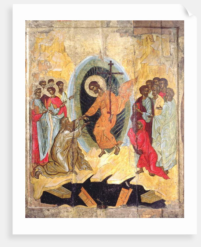Christ's Descent into Hell, Russian icon, Novgorod School, late 14th century by Russian School