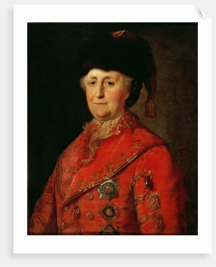 Portrait of Catherine II the Great in a Travelling Costume, 1787 by Mikhail Shibanov