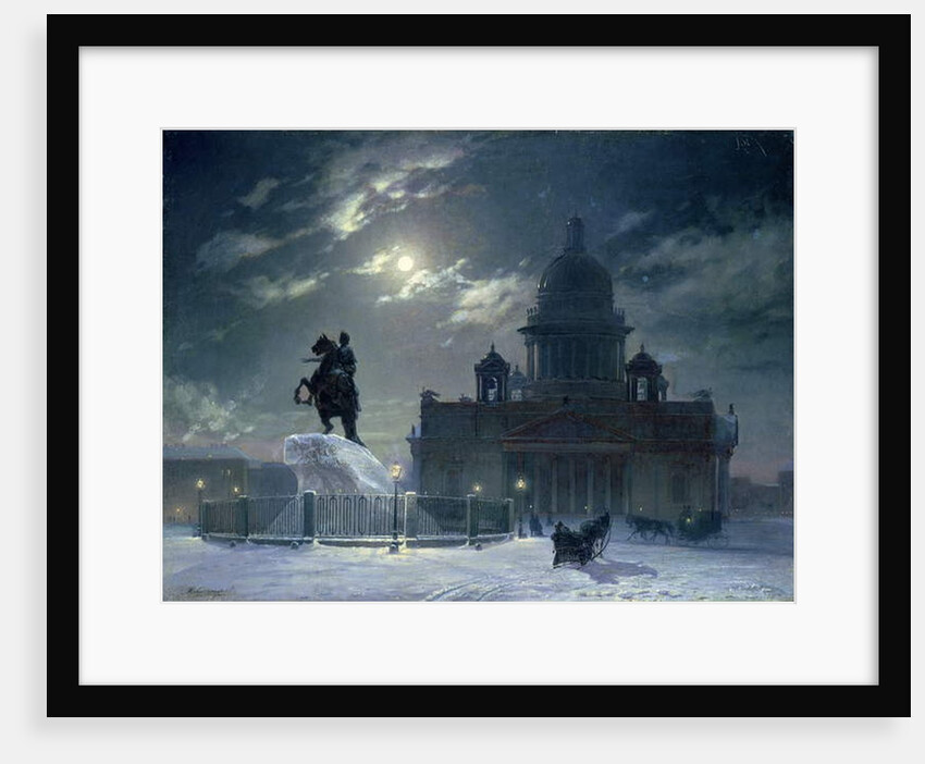 View of the Monument to Peter the Great in Senate Square, St. Petersburg, 1870 by Vasilij Ivanovic Surikov