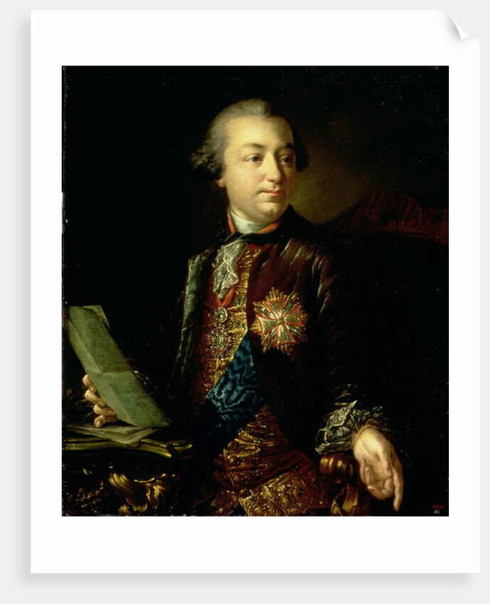 Portrait of Ivan Ivanovich Shuvalov President of the Academy of Arts by Anton Pavlovich Losenko