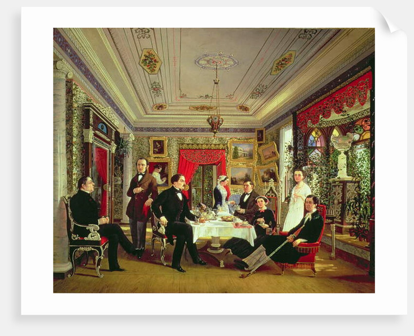 At the Tea Table by Alexei Yakovlevich Voloskov