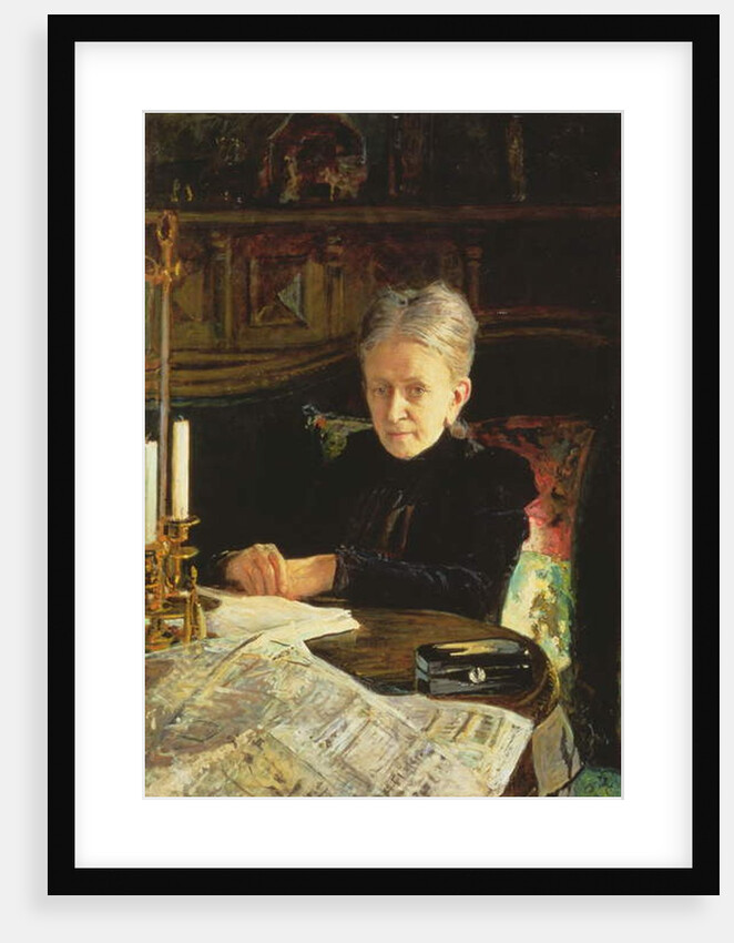 Portrait of Elena Osipovna Likhacheva Writer and Social Activist, 1892 by Nikolai Nikolaevich Ge