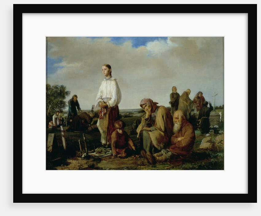 The Wake at the Cemetery, 1865 by Aleksei Ivanovich Korzukhin
