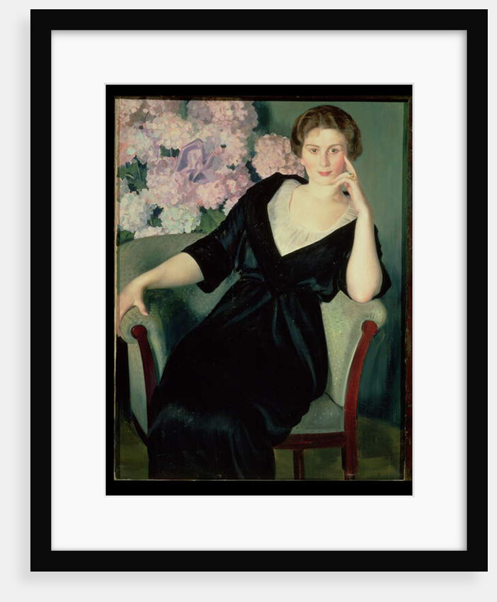 Portrait of Rene Ivanovna Notgaft 1914 by Boris Mikhailovich Kustodiev
