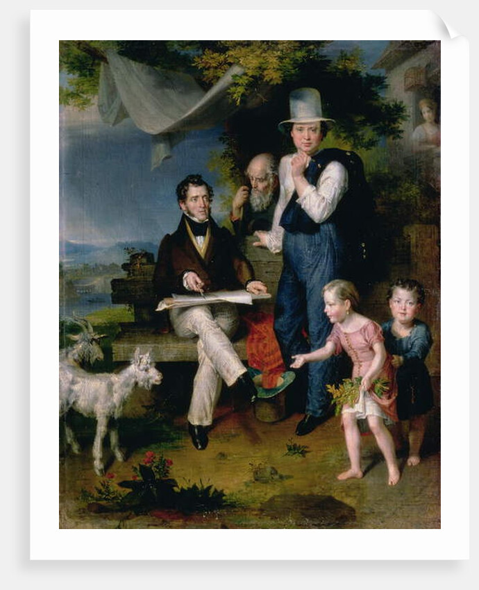 Group Portrait including the artist George Dawe and a self portrait, 1834 by Vasili Aleksandrovich Golike