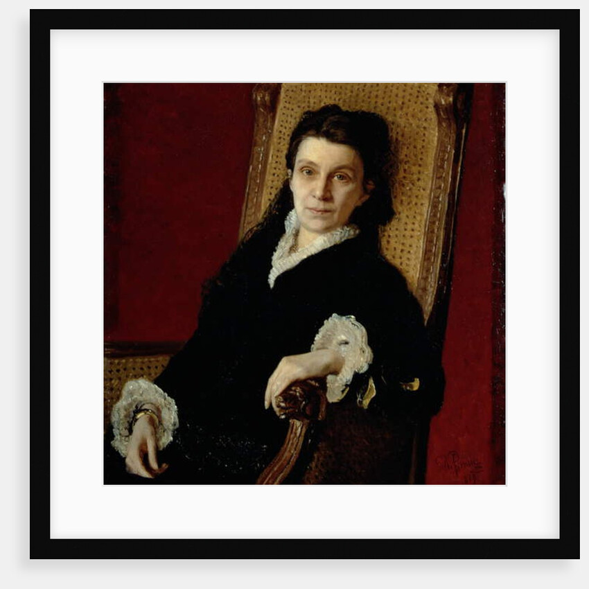 Portrait of Poliksena Stepanovna Stasova wife of D.V. Stasov, 1879 by Ilya Efimovich Repin