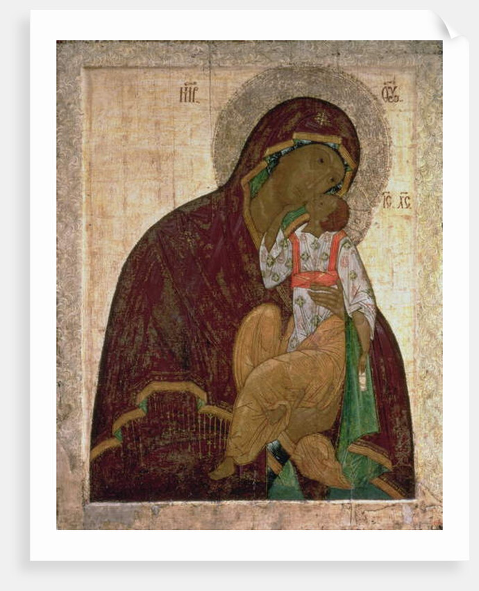 The Yakhroma Madonna of Humility, Russian icon, possibly School of Pskov by Russian School
