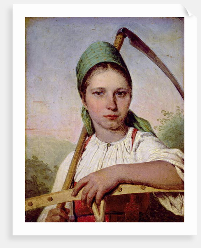 Peasant Woman with a Scythe and Rake, c.1825 by Aleksei Gavrilovich Venetsianov