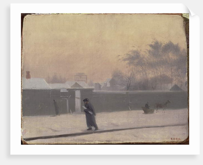 Wintry Street on Vasilievsky Island, St. Petersburg, c.1851 by Pavel Andreevich Fedotov