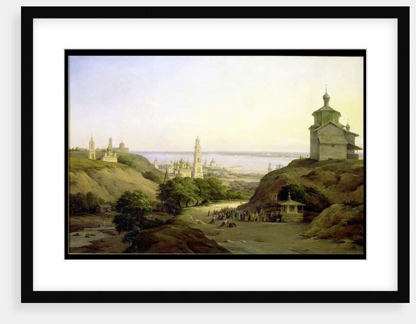 View of Yuryevets, on the Volga, 1851 by Nikanor Grigor'evich Chernetsov
